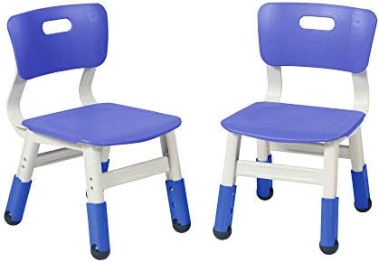 ECR4Kids Classroom Adjustable Chair, Flexible Seating, Blue, 2-Pack
