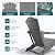 THOEOE Folding Adirondack Chair,HDPE All-Weather Outdoor Chair with Cup Holder,Wooden Textured,Fire Pit Chair,Plastic Patio Chair for Deck,Backyard,Garden,Lawn, Grey