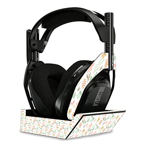 Image of MightySkins Glossy Glitter Skin Compatible With Astro A50 Wireless Headphones + Base Station (Gen 4) - Neutral Flowers | Protective, Durable High-Gloss Glitter Finish | Easy To Apply | Made in the USA