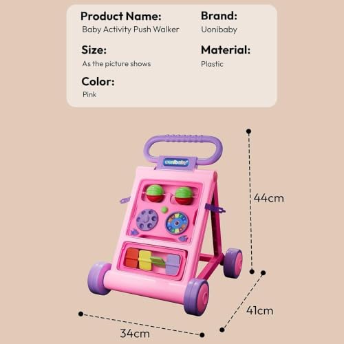 Image of StarAndDaisy Baby Walker /Multipurpose Push Walker for 0-24 Months (Pink Push Walker)