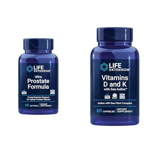 Life Extension Ultra Prostate Formula, Saw Palmetto for Men, pygeum, stinging Nettle Root, lycopene, Prostate Health, Urination Flow, PSA, Non-GMO, Gluten-Free, 60 softgels