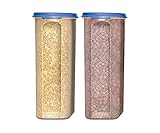 Food Storage Containers -STACKO- 4 PC. - Airtight Dry Food Container with Lids - 2 Containers - 2.5 qt. - 10 Cups