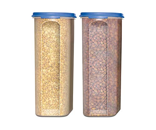 Food Storage Containers Set -STACKO- 10 PC. Set - Airtight Dry Food Storage Container with LIDS - Durable Clear Frosted Plastic BPA Free - Space Saver Modular Design - 10 Cup - 2 Pack