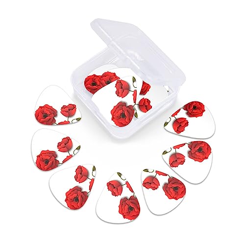 Lot de 12 médiators tendance et durables en forme de coquelicot pour guitare électrique et basse - Les Beatles, Paul McCartney, John Lennon, RIngo Starr, George Harrison Lot de 12 médiators tendance et durables en forme de coquelicot pour guitare électrique et basse – Image 7