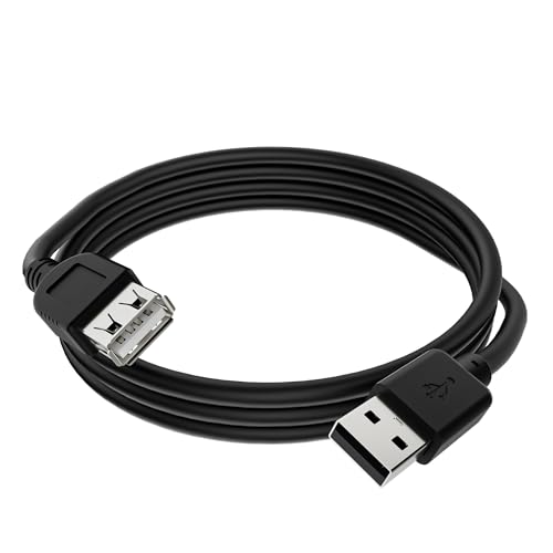 Mygatti 5 m USB 2.0 Verlängerungskabel Schwarz Typ A Stecker auf Buchse Verlängerungskabeladapter kompatibel mit Tastatur Maus Flash-Laufwerk Festplatte und mehr