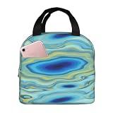 Insulated Lunch Bag Reusable Lunch Box Blue Yellow...