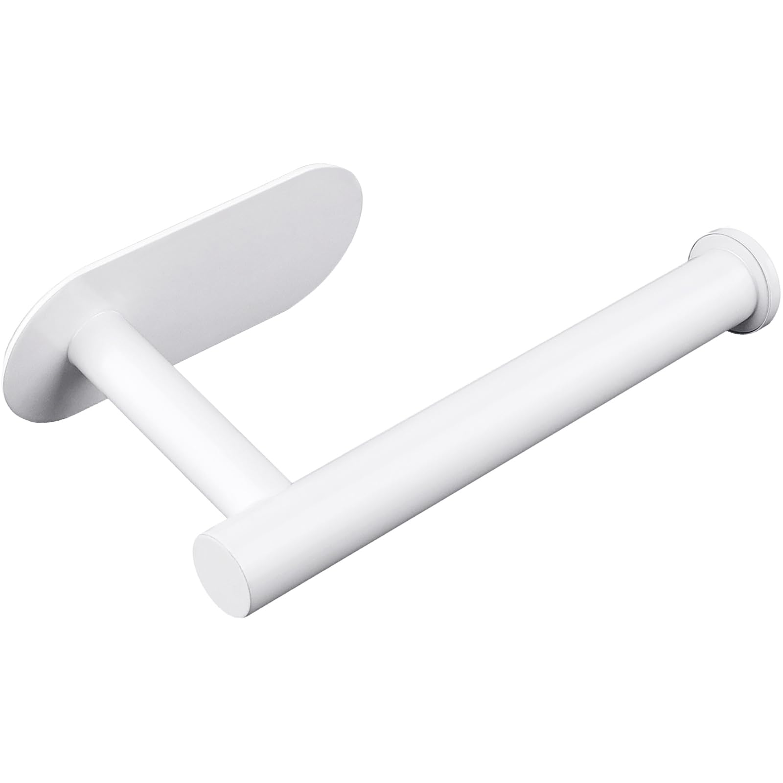 White Toilet Paper Holder, Self Adhesive Toilet Paper Roll Holder No Drilling Wall Mount for Kitchen, Bathroom, Toilet
