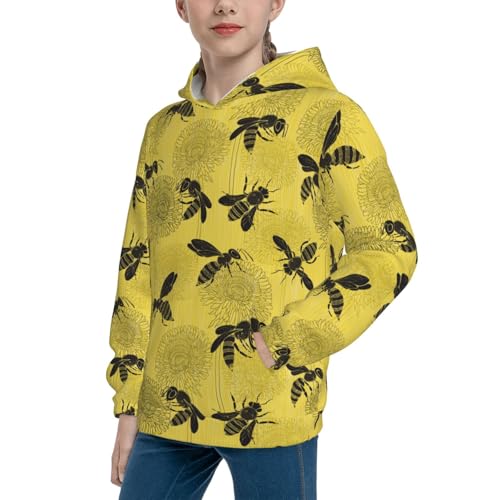 Bees and Dandelions Kid Hoodies Boys Sweatshirts Girls Pullover with Pocket2
