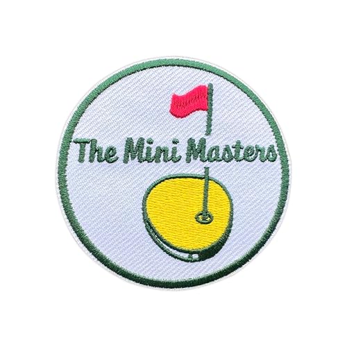 MEIYSTICK The Mini Masters Embroidery Patches for Clothes Backpacks Hats Jeans Bags Masters Golf Lover Sport Size 3 Iron Patch or Sew On Patches Applique Embroidery Patches Gift for Golfers
