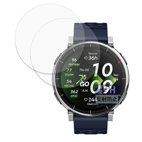 FILMEXT �t�B���� Amazfit Active 3 premium (2���Z�b�g) �p 9H (�����K���X �����̍��d�x) ���˒ጸ �ی�t�B���� ���{��