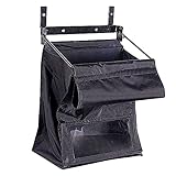 Indoor Wall Mount Mail Catcher Bag Door Slot Post Box Basket Mail Boxes Organizer Security Large Capacity Black