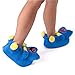 Poppy Playtime - Huggy Wuggy Fuzzy Plush Slippers (3D Body & Bow w/Embroidery, Unisex)-S