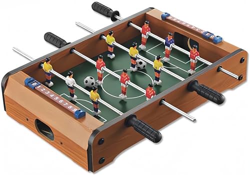 14" Tabletop Foosball Table- Portable Mini Table Football Wooden Soccer Game Tabletop for Kids Educational Toy, Mini Indoor Table Soccer Set for Game Rooms, Parties, Family Night