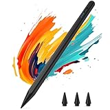 Kingone Stift für Apple iPad 2018-2025, 2X Schnellladung, kompatibel mit iPad 11/10/9/8/7/6, Pro M4/12.9/11/13, Air 3/4/5/M2/M3, mini 7/6/5, mit Magnetischer Haftung, Palm Rejection & Neigung,Schwarz