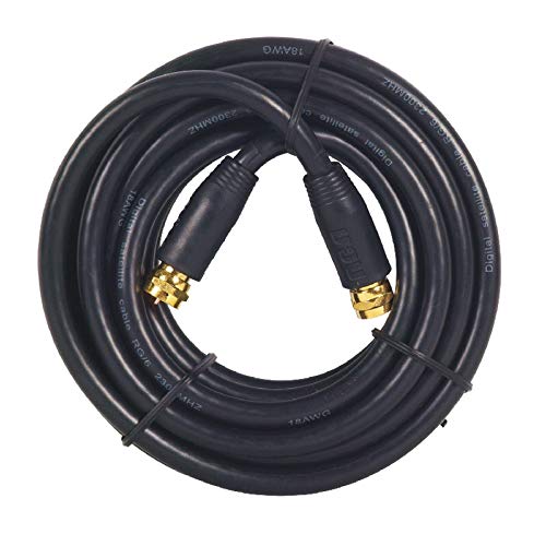 Câble coaxial RG6 RCA contre les interférences TV avec fiches or 3,6m