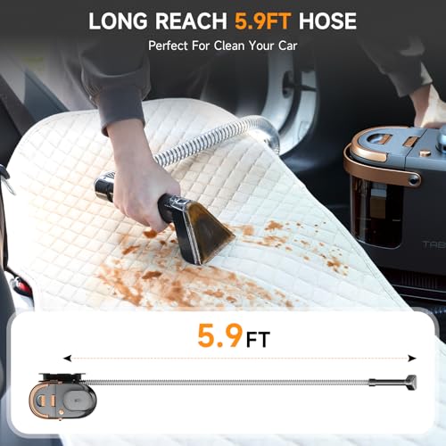 TAB Carpet Cleaner Machine, 18KPa Portable Upholstery Spot Cleaner Shampooer Machine, Powerful Deep Stain Remover, Deep Cleaner for Pets, Furniture, Stairs,Car Seat and Couch, Self-Cleaning, R3 - Thumbnail 7
