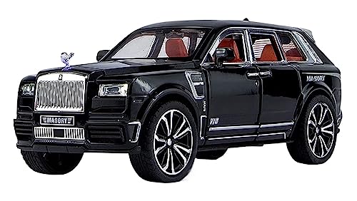 Image of 1:32 Diecast Metal Rolls Royce Cullinan Masory Car Toy for Kids with Openable Doors and Lights, Sounds Vehicles for 3+ Years Boys (Black)