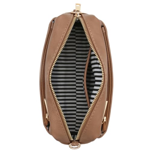 Image of FashionPuzzle Triple Zip Small Crossbody Bag