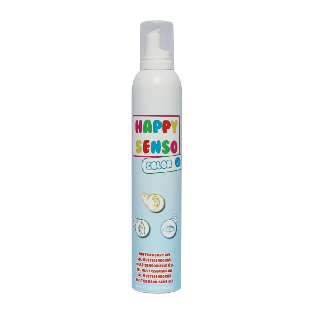 Gel sensoriel Happy Senso Artist aux propriétés multisensorielles - 300 ml en différentes couleurs et parfums - Entendez, sentez, voyez et sentez en un seul (neutre, bleu)