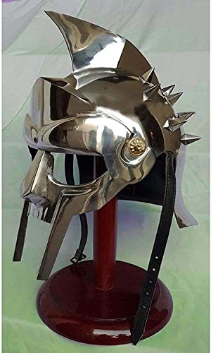 Image of AnNafi Gladiator Maximus Arena Helmet - Medieval Men's Full Size + Barbuta Knight Templar Crusader Helmet
