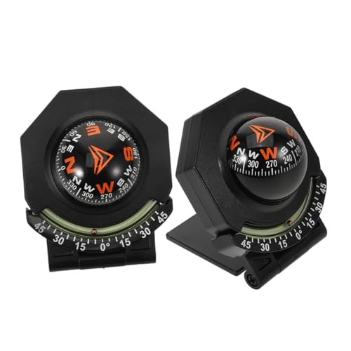 SOLUSTRE 2pcs Car Dashboard Compass Inclinometer Large Vehicle Compass with Folding Design Nav Aid for Auto Safety