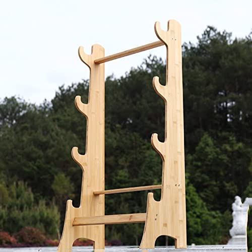 SUYUDD Multilayer Floor Standing Sword Stand Katana Holder, 4/5/6/9/16-Layer Vertical Sword Display Stands Sword Hangers, Flute Racks Fishing Rod For Katana Wakizashi Genji & Samurai Swords