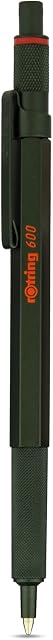 rOtring 600 Ballpoint Pen | Medium Point | Black Ink | Green Barrel | Refillable