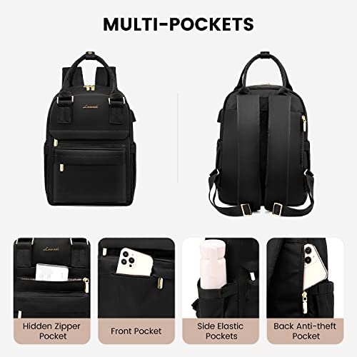 Image of LOVEVOOK Mini Backpack for Women Stylish Waterproof Backpack Purse with USB Port, Cute Bookbag for College School Travel