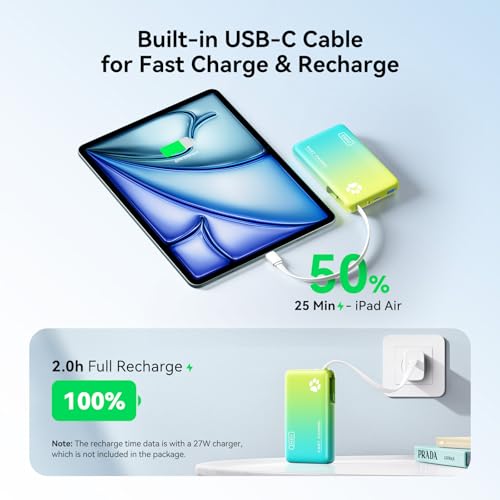 Image of INIU 45W Fast Charging Tablet Portable Charger, Smaller 10000mAh Power Bank