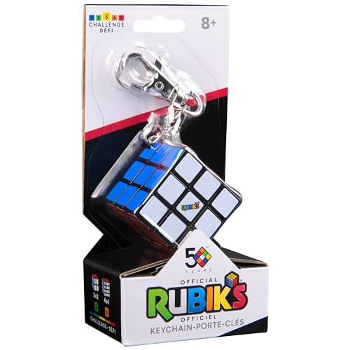 RUBIK' Cube 3X3 Porte CLÉS Jeu Casse Tête Coloré Rubik' Mini Puzzle 3x3 Orginial Correspondance Couleurs Cube Classique Résolution Problème Version Mini 6064001 Jouet Enfant et + - vue 9