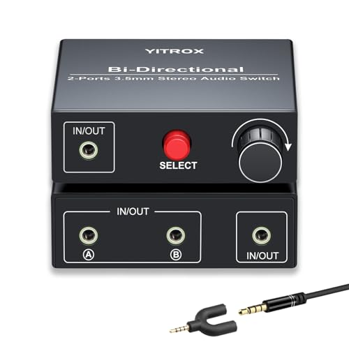 Interruptor de audio de 3,5 mm bidireccional para gestionar el sonido de tu portátil y PC