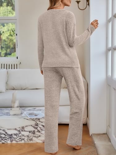 LILLUSORY Womens 2 Piece Lounge Sets Winter Outfits 2026 Sweatsuit Matching Pjs Airport Vacation Travel Fall Pajamas Fashion