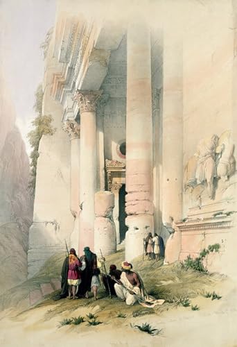 Tableaux sur toile Temple El Khasne Petra par David Roberts 60x90cm art moderne