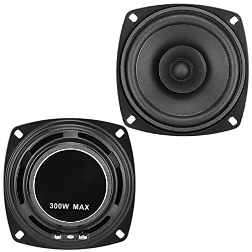 Suuonee Car Coaxial Speakers 4in 300W 12V Universal Fit Auto Audio HiFi Loudspeaker for Enhanced in Car Music Experience