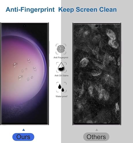 Image of EZ-GLAZ Curved Privacy Tempered Glass for Samsung Galaxy S23 Ultra (Pack of 1) | UV Screen Protector with Fingerprint Unlock Support | 9H Hardness | Anti-Spy Privacy Guard | HD Clear | Bubble Free Installation
