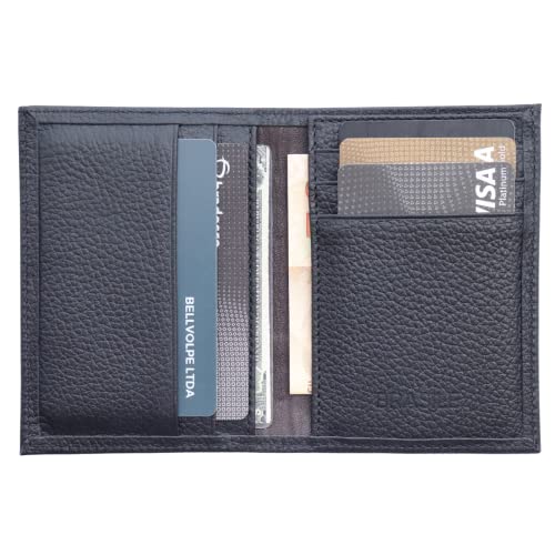 Carteira Masculina Slim Couro Legítimo (Preto)