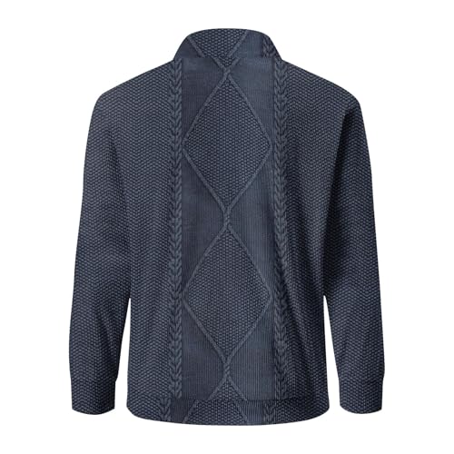 ADHOWBEW Mens Sweaters Vintage Thermal Lightweight Winter Work Long Sleeve Casual Corduroy Fleece Fall Sweatshirt4