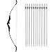 Recurve Bogenset mit Pfeilen - Takedown Bogen 30/40lbs für Erwachsene - Outdoor Anfänger Set mit Zubehör (40lbs Bogen + 12 Pfeile)