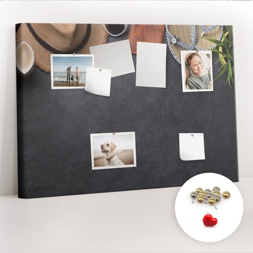 Tableau en liège horizontal 100x70 cm avec cadre métallique pour notes - 2