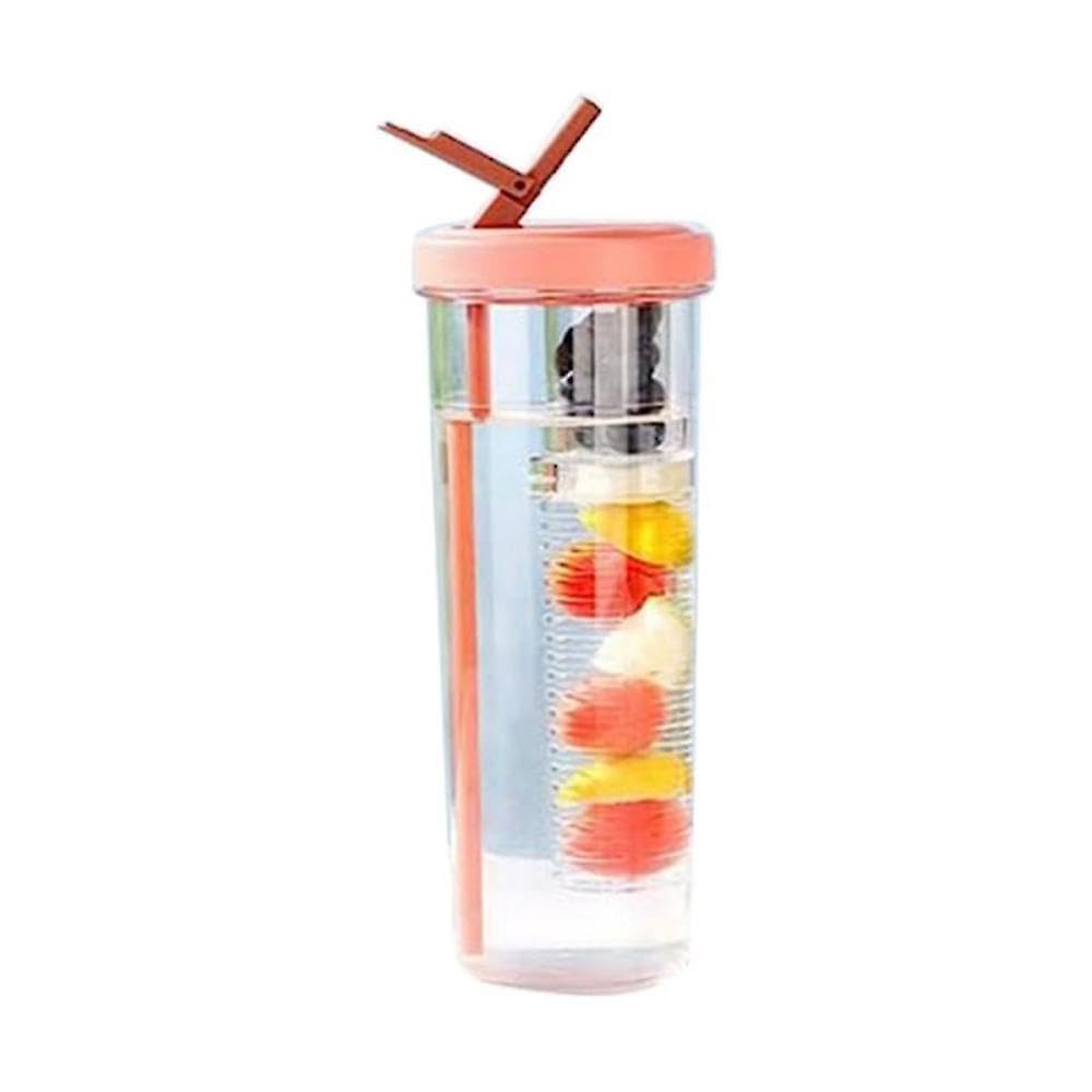 JOYHAPPST Foldable Straw Water Cup,fruit Infuser Water Cup With Straw, Reusable Water Bottles, Modern Water