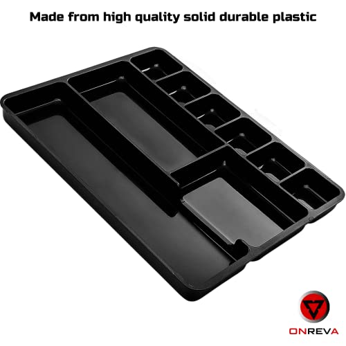 Onreva Tool Box Tray, Rolling Tool Chest Drawer Organizer Tray, Storage Cabinet Drawer Dividers, Garage Workbench Organization Holder For Small Parts, Pliers, Screwdrivers, Wrenches #TOP4