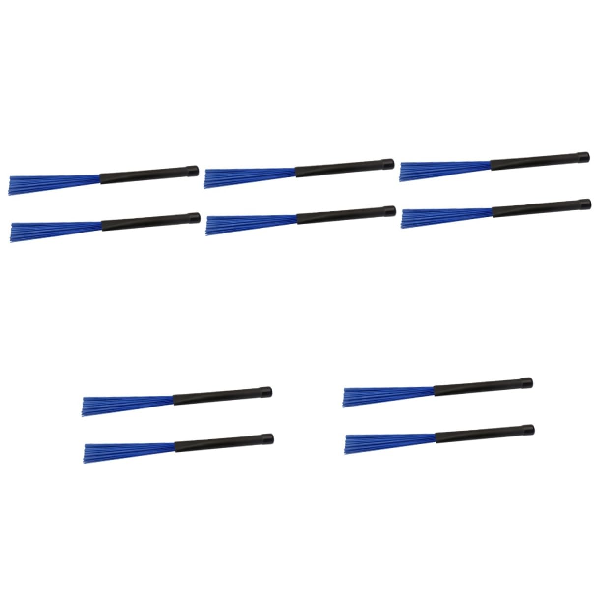 TOYANDONA 10piezas Cepillos De Batería De Jazz Mango Antideslizante Cepillos De Nylon Para Instrumentos De Percusión Accesorios Para Bateristas Movimiento
