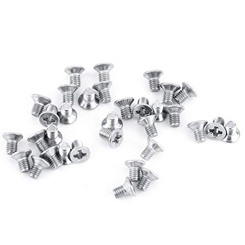 100 tornillos cilíndricos M3 8 mm acero inoxidable SS304 tornillos de cabeza avellanada para aplicaciones mecánicas