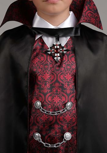 Disfraz clásico de vampiro para niños con camisa, capa y chaleco miniatura 6