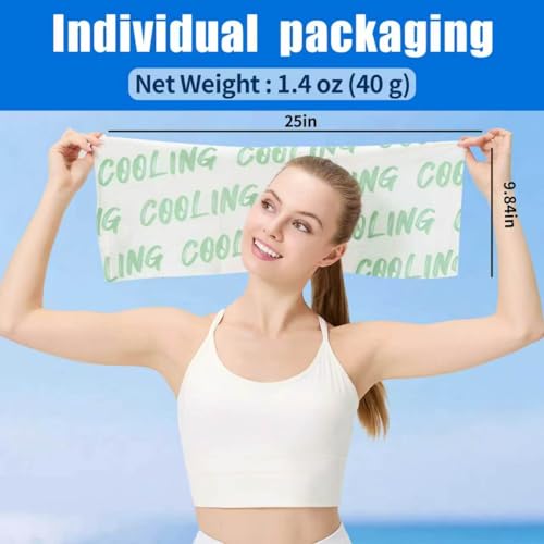 Image of 10 Pack Cooling Body Wipes, Alcohol-Free Cooling Towelettes Cooling Towel Alternative for Outdoor Sports, Camping, Hiking, Workout & Hot Weather(Green)