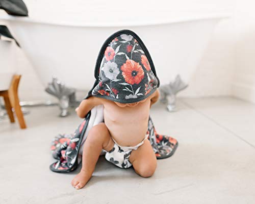 Image of Copper Pearl Premium Knit Hooded Bath Towel with Terry Cloth Interior Poppy