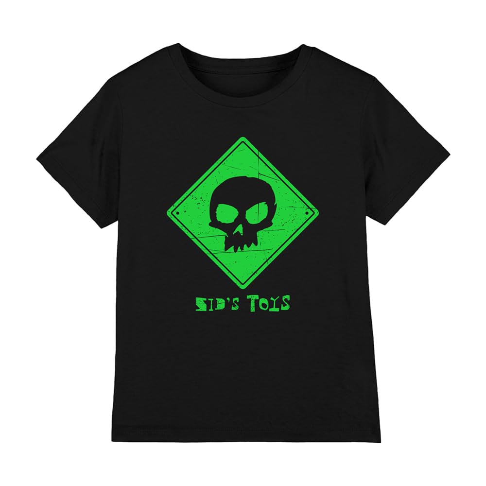 Disney Toy Story Sid'S Toys Logo Kids T-Shirt, Black, 7-8Y