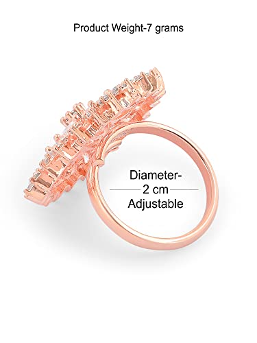 Cubic Zirconia Statement Ring for Women