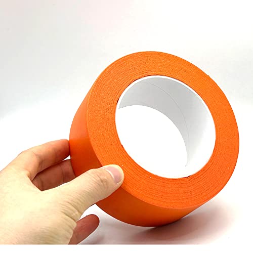 Image of Orange Masking Tape 2 inch x 55 Yards, Orange Painters Tape 2 inch Wide Paper Tape for Arts DIY Crafts Painting Labeling Decoration School Projects Home Office