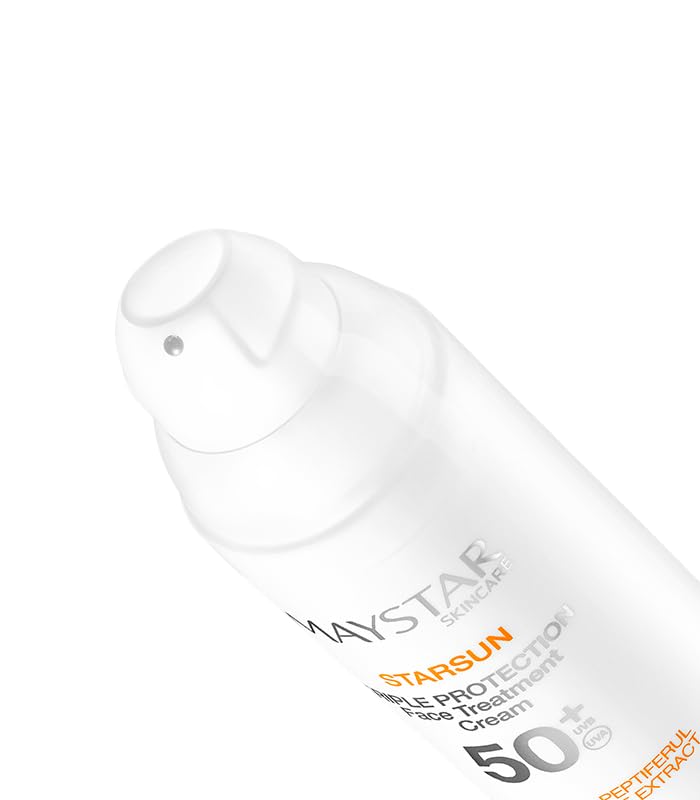 MAYSTAR SKINCARE STARSUN TRIPLE PROTECTION FACE TREATMENT CREAM SPF 50+ / UVB/UVA Dreifache Wirkung! 1.Hautschutz 2.Anti-Aging 3.Sonnenschutz